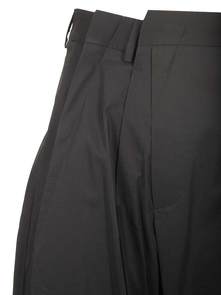Mm6 Maison Margiela Cotton Gabardine Trousers - Black | 34a8c76e5b9e7880c19579c866294373480bc4f0