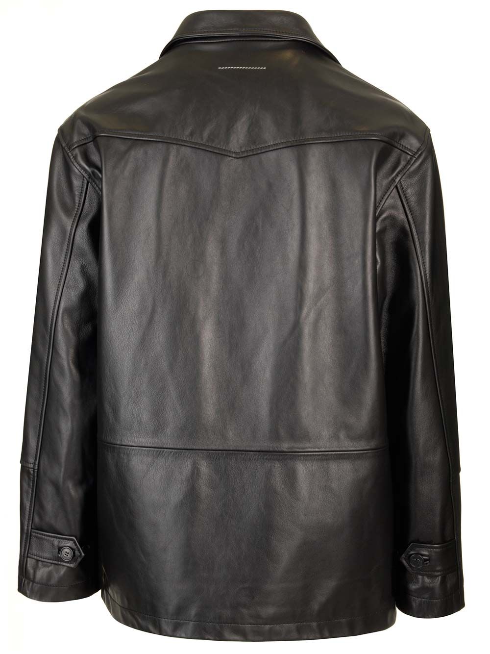 Mm6 Maison Margiela Leather Jacket Jackets - Black | 0b6867b3f6a59d0c9f0db50c7f4b59b0e6877d9a