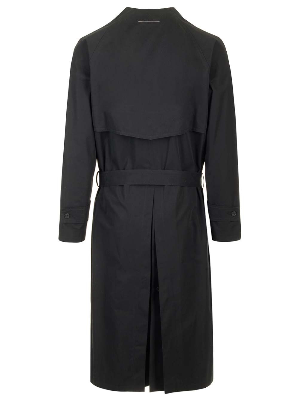 Mm6 Maison Margiela Wool Coat With Belt Coats - Black | ce9df74a65d8ab0e56f6a5c03bc447de58eceef1