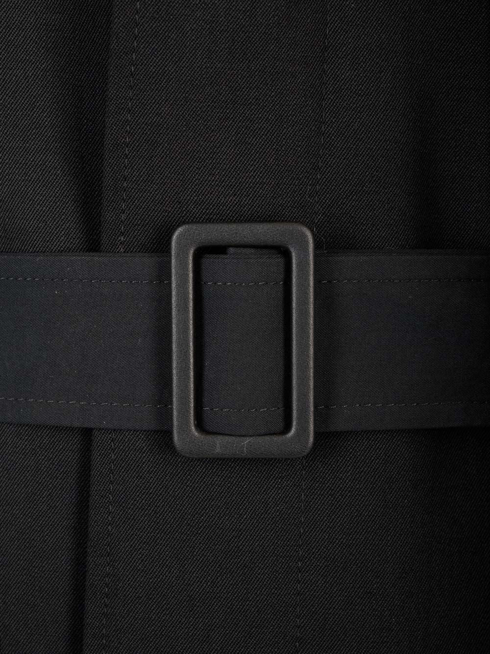Mm6 Maison Margiela Wool Coat With Belt Coats - Black | a56c4de18aa3c29ae0b4f250aa26b52adde15a9a
