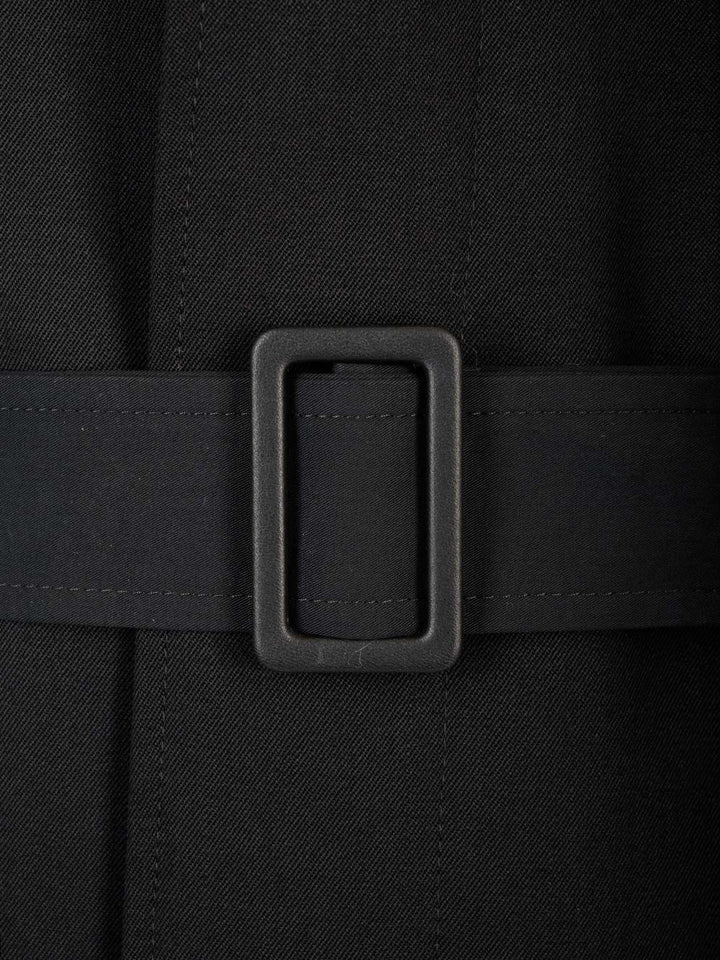 Mm6 Maison Margiela Wool Coat With Belt Coats - Black | a56c4de18aa3c29ae0b4f250aa26b52adde15a9a