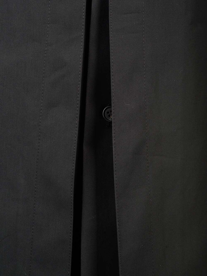 Mm6 Maison Margiela Wool Coat With Belt Coats - Black | 38087e2412c55dad8877eeab5a6554a941d07745