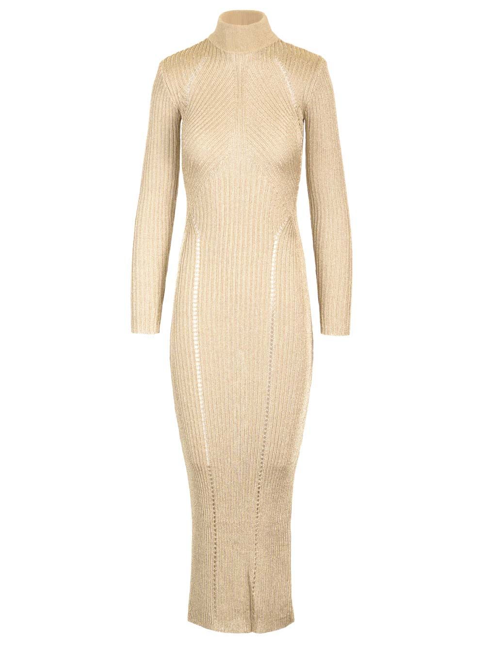 Self-Portrait Lurex Knit Dress Dresses - Gold | f29ac4852b9c7072ca6a414b9696f088699c7adf