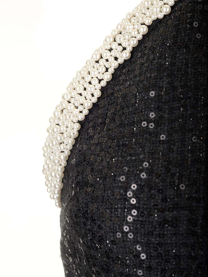 Self-Portrait Embellished Bouclè Mini Dress Dresses - Black | 4faebb327d136272a417cdb711a335d78429511c