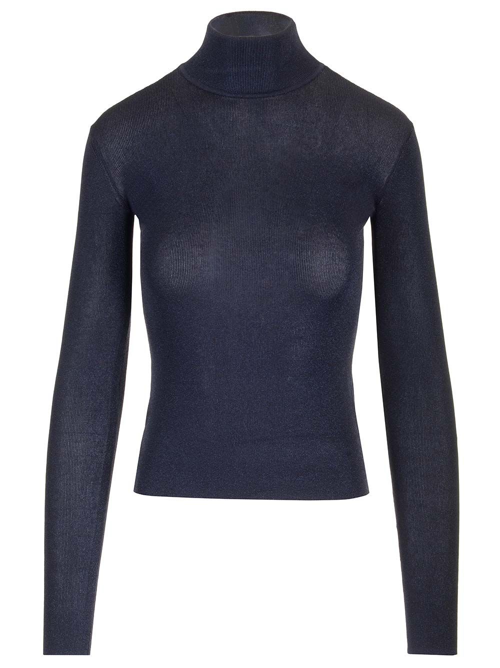 Self-Portrait Navy Viscose Knit Top Tops - Blue | 477c22ad4cda0d4779db4d8540509770a08a0fa9