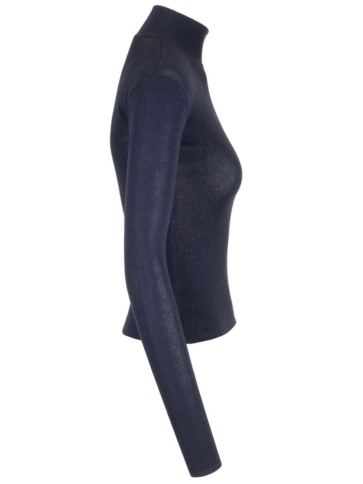 Self-Portrait Navy Viscose Knit Top Tops - Blue | 44c91c403f049e80469349755552a845df7ca3f5