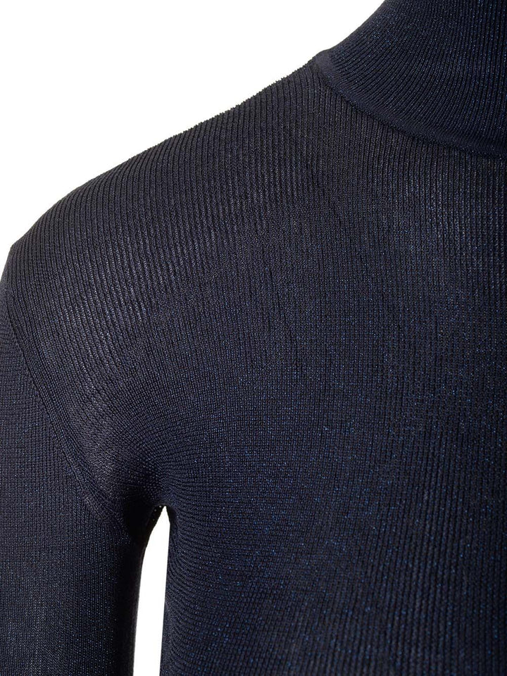 Self-Portrait Navy Viscose Knit Top Tops - Blue | f535139989b9fdeafb80413125345b4bc0cab3da