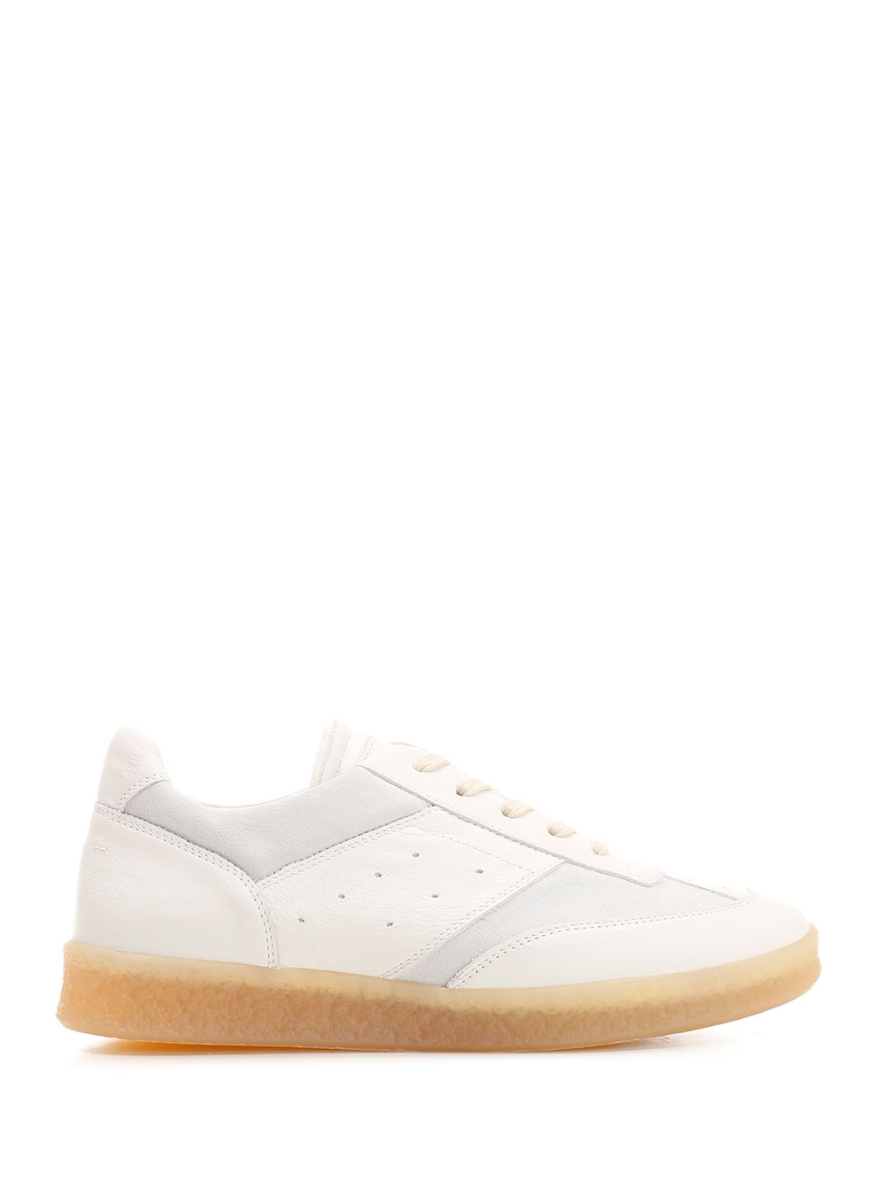 Mm6 Maison Margiela Low-Top Leather Sneakers - White | a09aa19b70031dd6e7ff663d4f4bf94a7b12f432