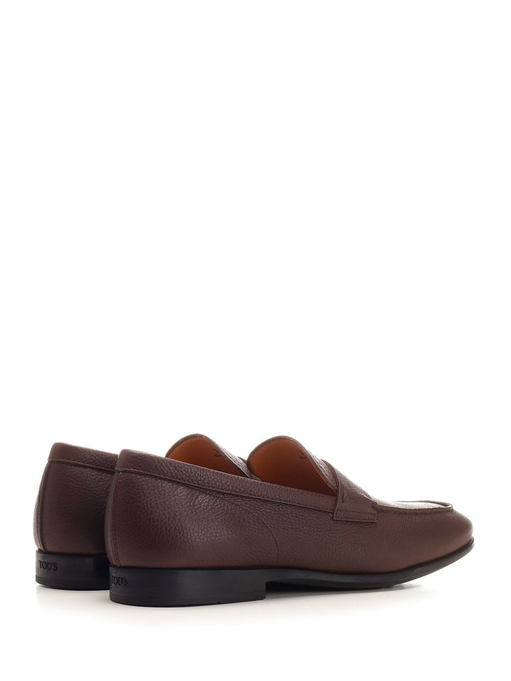Tod'S Hammered Leather Moccasin Loafers - Brown | 85893384bec77b0d3c68886f04f0de868ca526c2