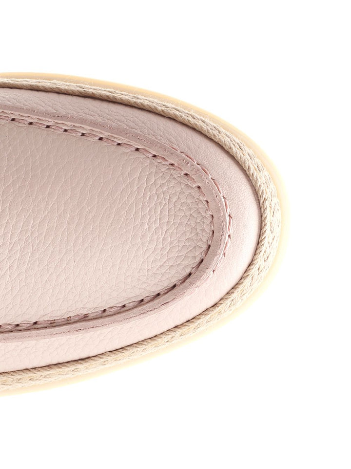 Tod'S Powder Pink Raffia Loafer Loafers - Rose | 47c88ee22950666a9690b9b0974343bccb836222