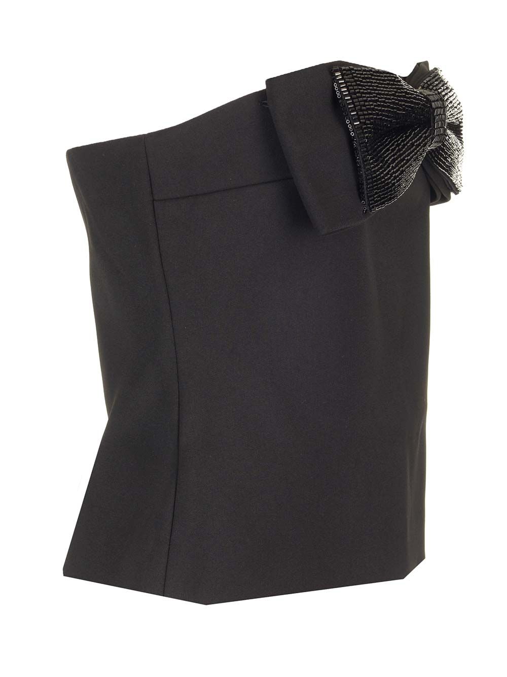 Self-Portrait Bow Bandeau Top Tops - Black | e4e159928c942ca141ffdbdabbbf1109b290b0ae