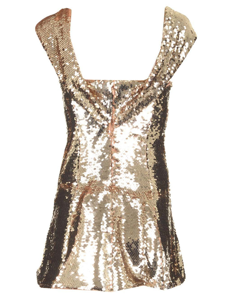 Self-Portrait Gold Sequin Off Shoulder Mini Dress Dresses - Gold | 5a1a7d91012f637427e4a6e4fa24cb1f0292fa75