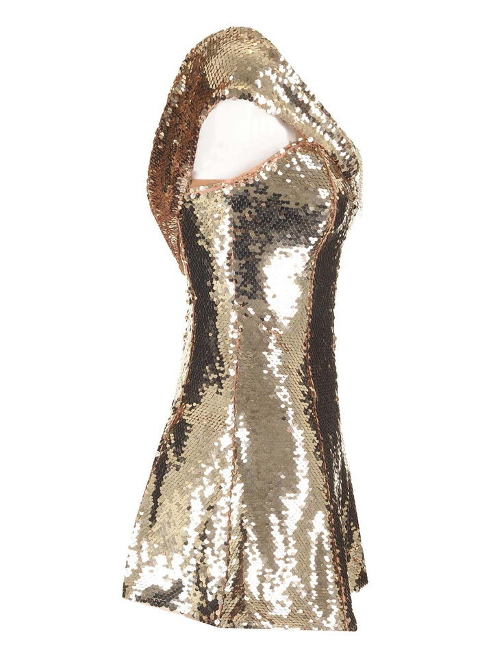 Self-Portrait Gold Sequin Off Shoulder Mini Dress Dresses - Gold | 7c7cce50335531714cf2322a3585491b7385a71f