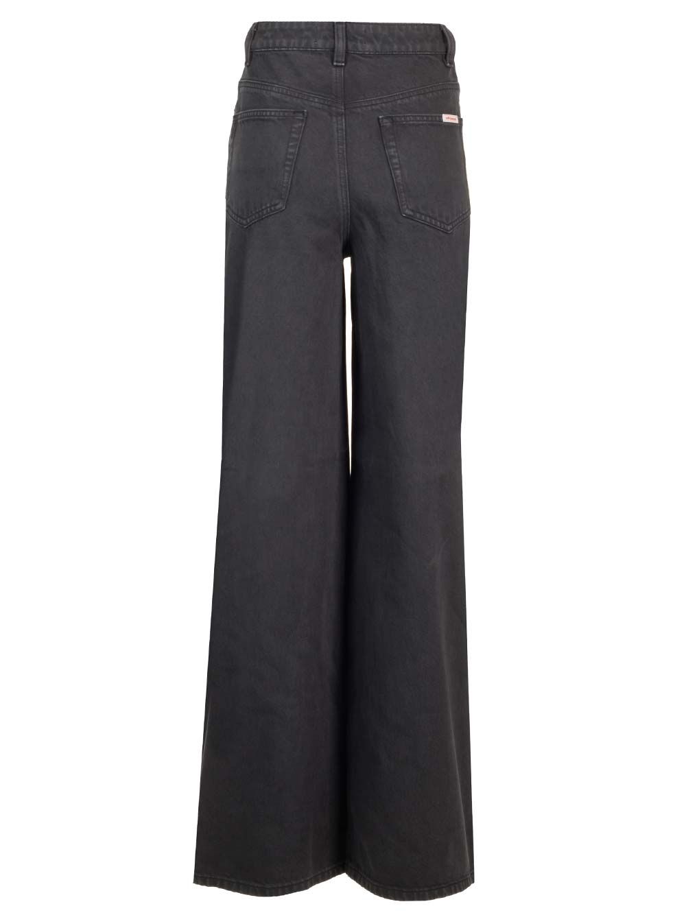 Self-Portrait Wide Leg Gray Jeans - Grey | 34b415694bf68741f4377121af8761fae73567c4