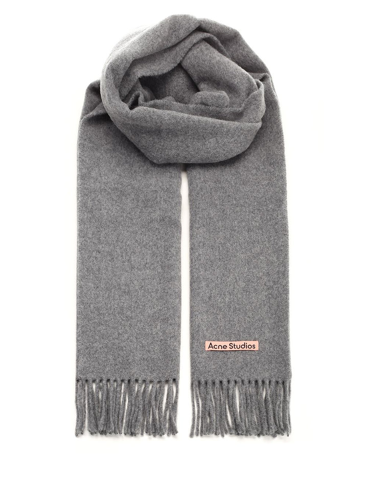 Acne Studios Wool Scarf Scarves And Foulards - Grey | def2a620c7b45d6ba39f443ef3f6cf31c589f990