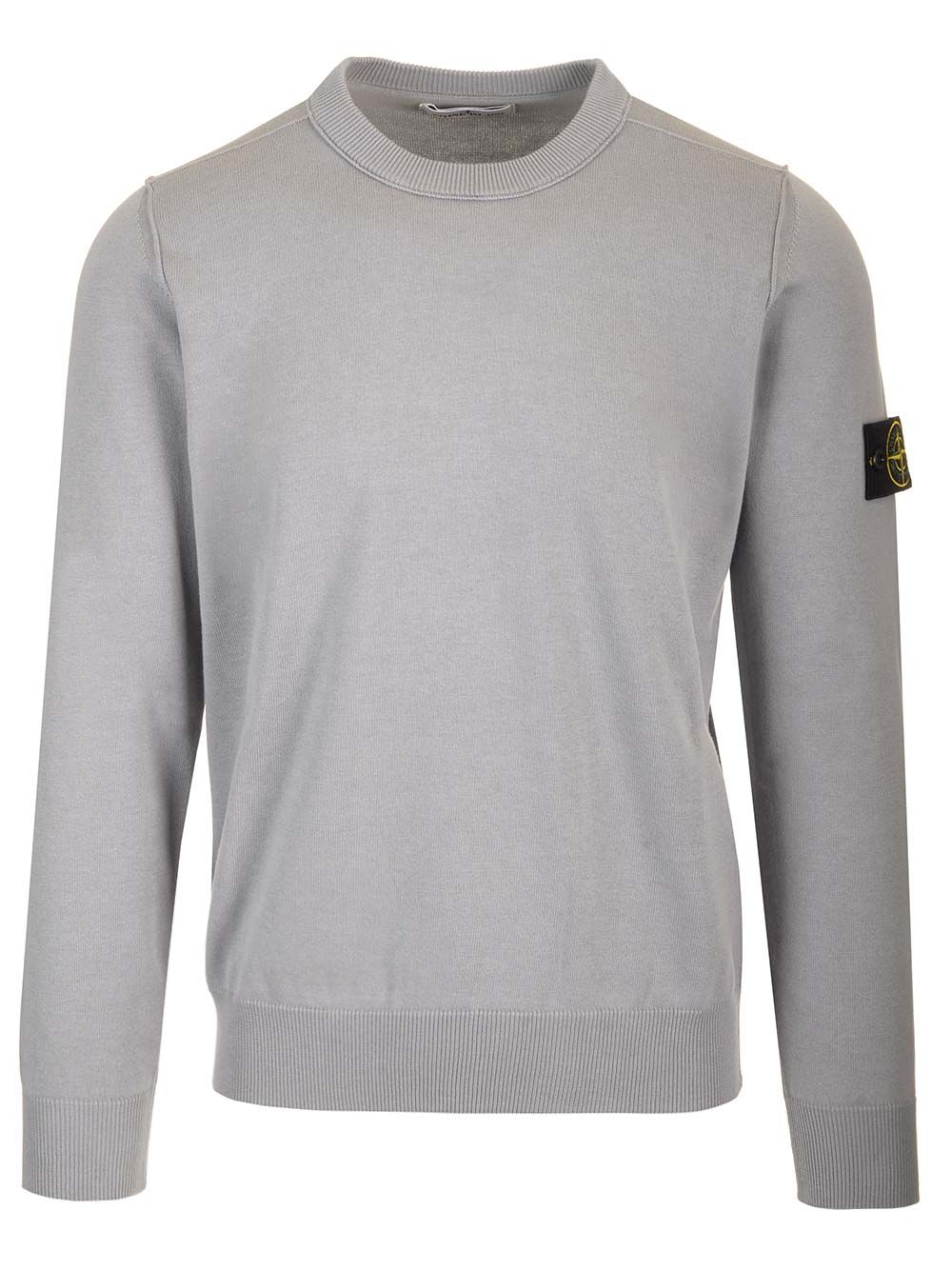 Stone Island Sweater In Organic Cotton Knitwear - Grey | 7c1ebd0273b3005238016d80d08eb153e3615181