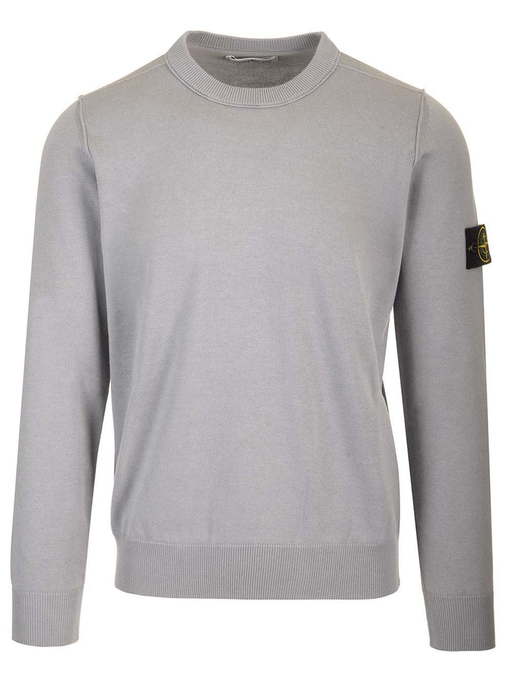 Stone Island Sweater In Organic Cotton Knitwear - Grey | 7c1ebd0273b3005238016d80d08eb153e3615181