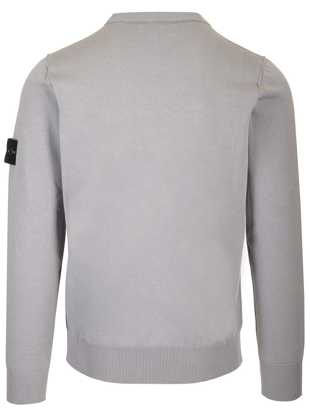 Stone Island Sweater In Organic Cotton Knitwear - Grey | 1bd53e147e8166625e5a8f8215f2b0a89dbded42