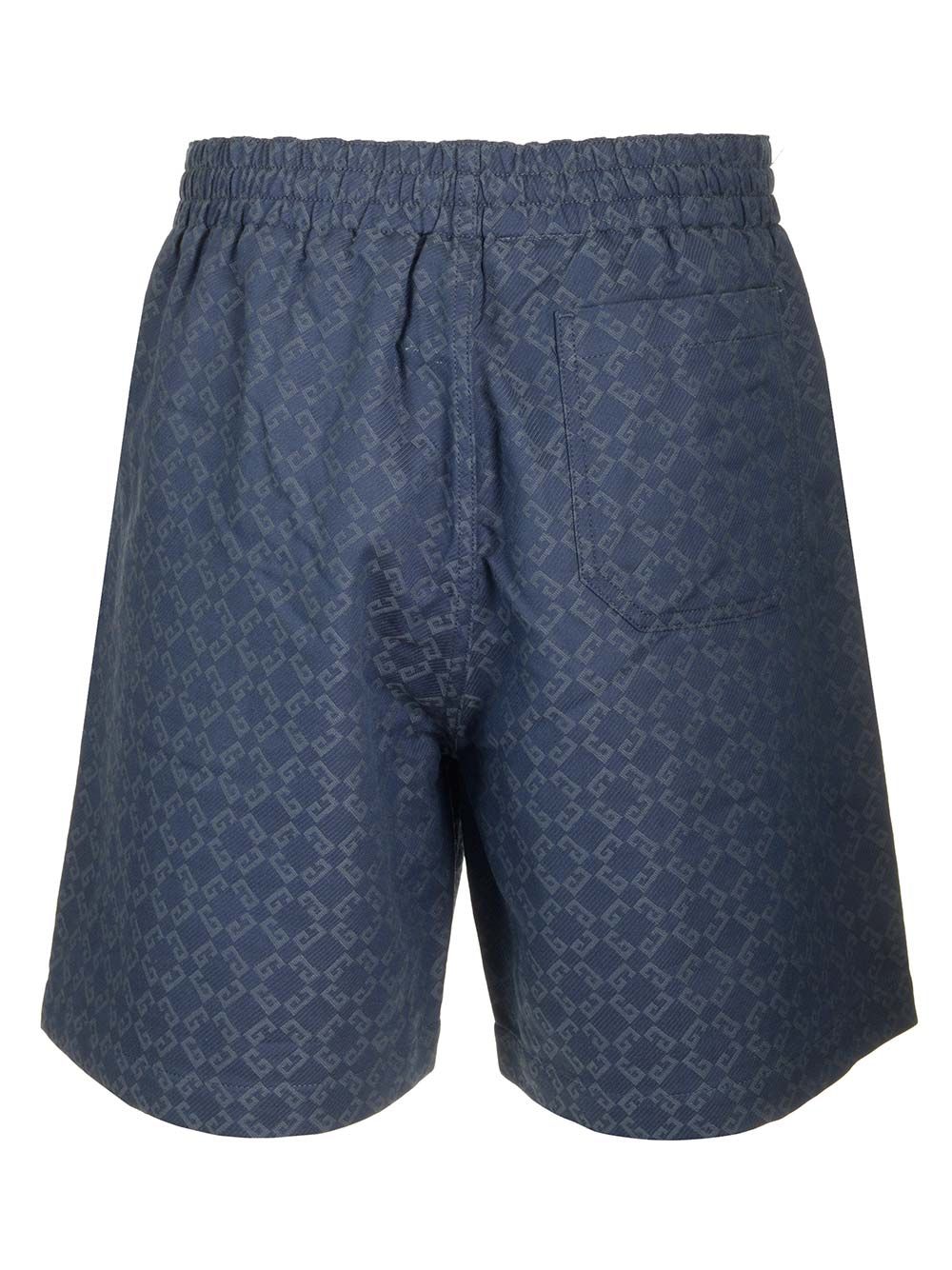 Givenchy Denim Shorts With Allover Monogram Trousers - Blue | 79b0084250ca57752959467838381411aed49b71