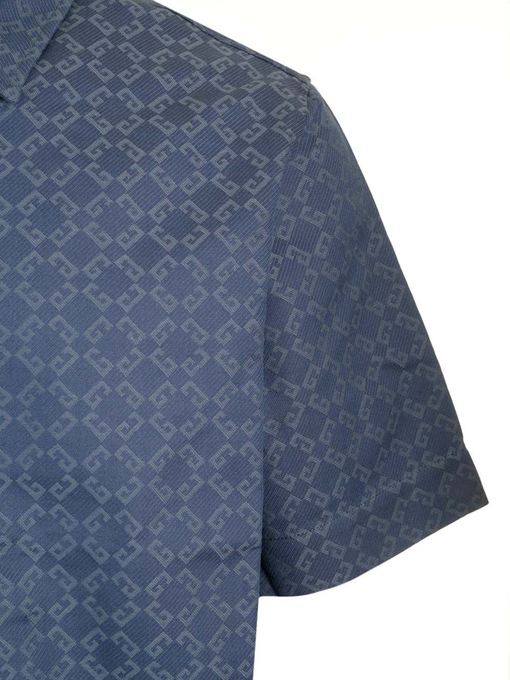 Givenchy Monogram 72 Glossy Denim Shirt Shirts - Blue | 15a4b4f653870f56a5f0a721fdd09675e4faba01
