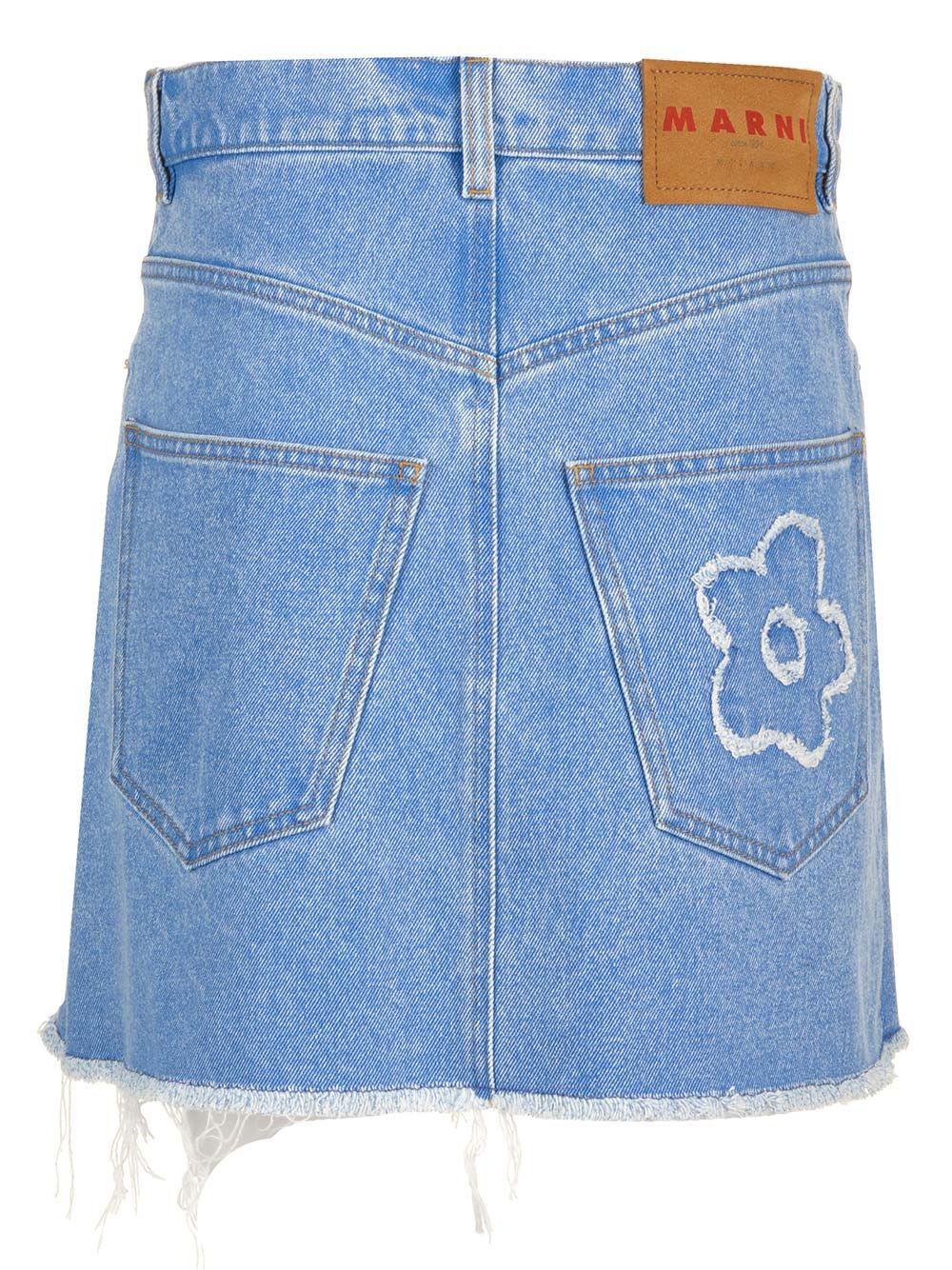 Marni Denim Mini Skirt Skirts - Light blue | 376116a8cb6f4704a4eb52e6d5359b909f0fee9c