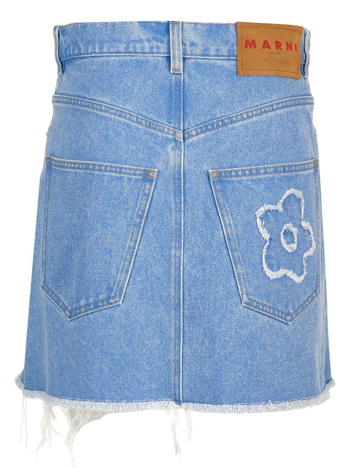 Marni Denim Mini Skirt Skirts - Light blue | 376116a8cb6f4704a4eb52e6d5359b909f0fee9c