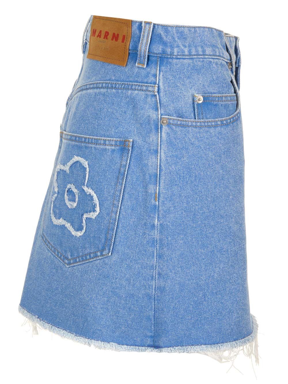 Marni Denim Mini Skirt Skirts - Light blue | 96dcdaf8d61f740d0625f47f070435f8a17a79e1