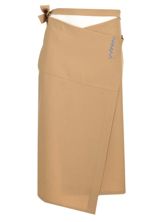 Wrap Skirt Skirts Beige