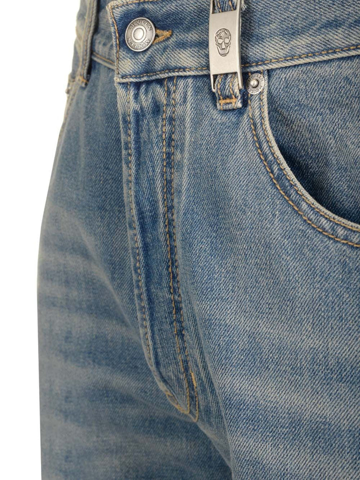 Mcqueen Straight Leg Jeans - Blue | bfebf70270123ef251c802ba4ae72b63c8354a58