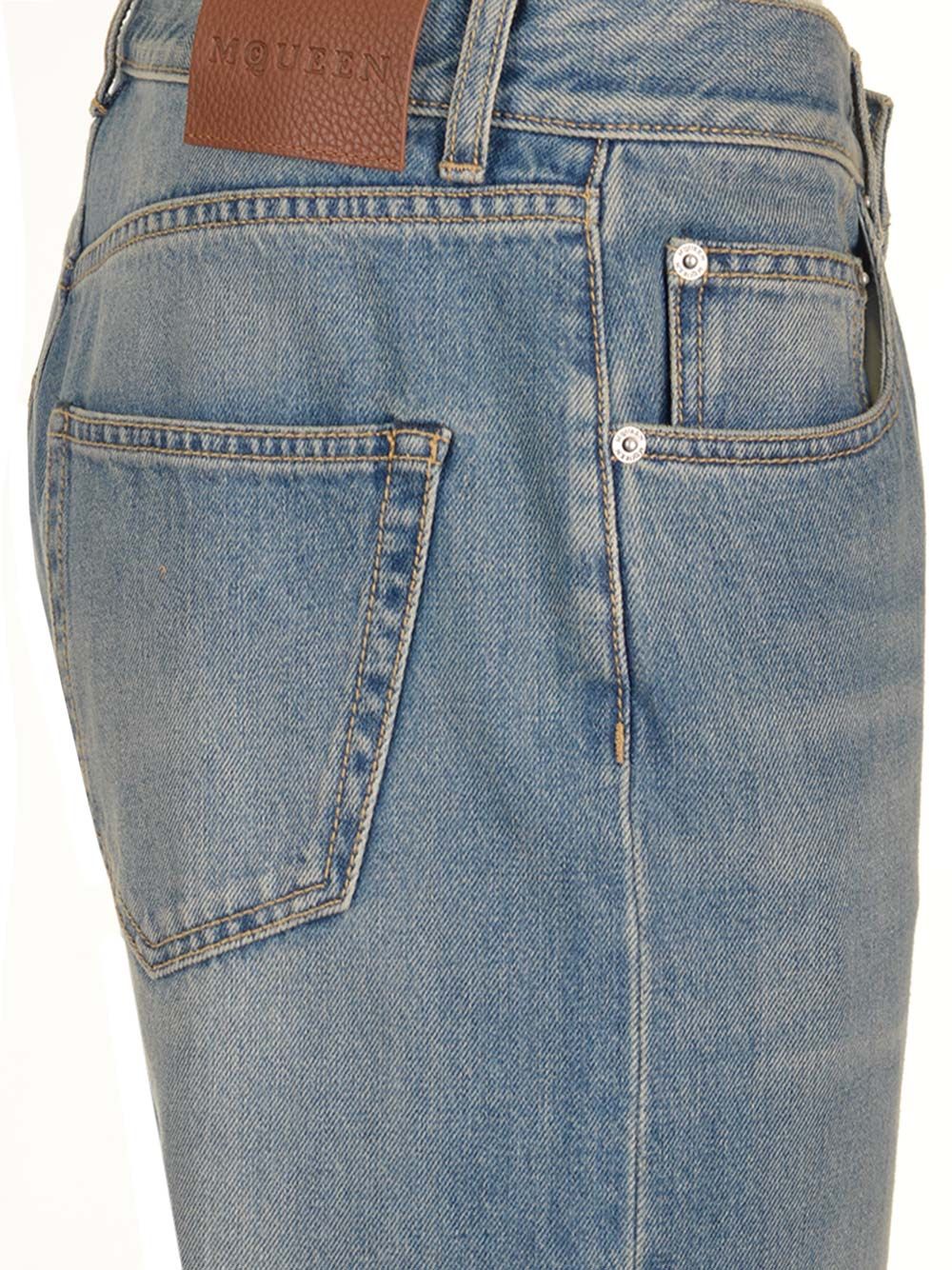 Mcqueen Straight Leg Jeans - Blue | eefef67bc5d279d9e941383e3010af07a64416ae