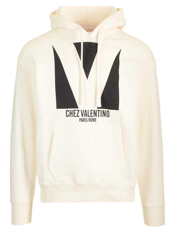 Valentino Garavani Chez Valentino Hoodie Sweatshirts - White | 53818125d985a789b35f55c320ae030d22098852