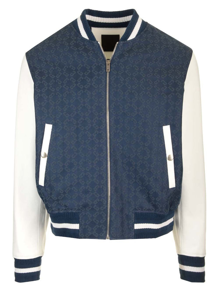 Givenchy Monogram 72 Denim Varsity Jacket Jackets - Blue | 597f6337c75e4a5f1d8d543552ba2d32f0c7fd4b