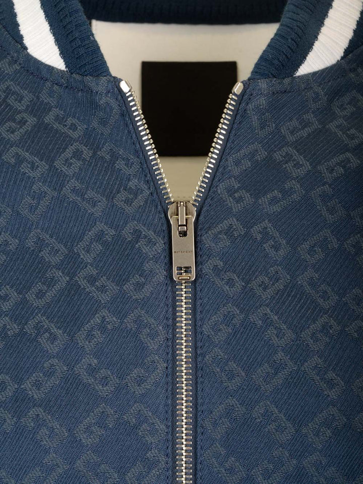 Givenchy Monogram 72 Denim Varsity Jacket Jackets - Blue | f67ebb0906179388e8657d03de793c1ffc50a021