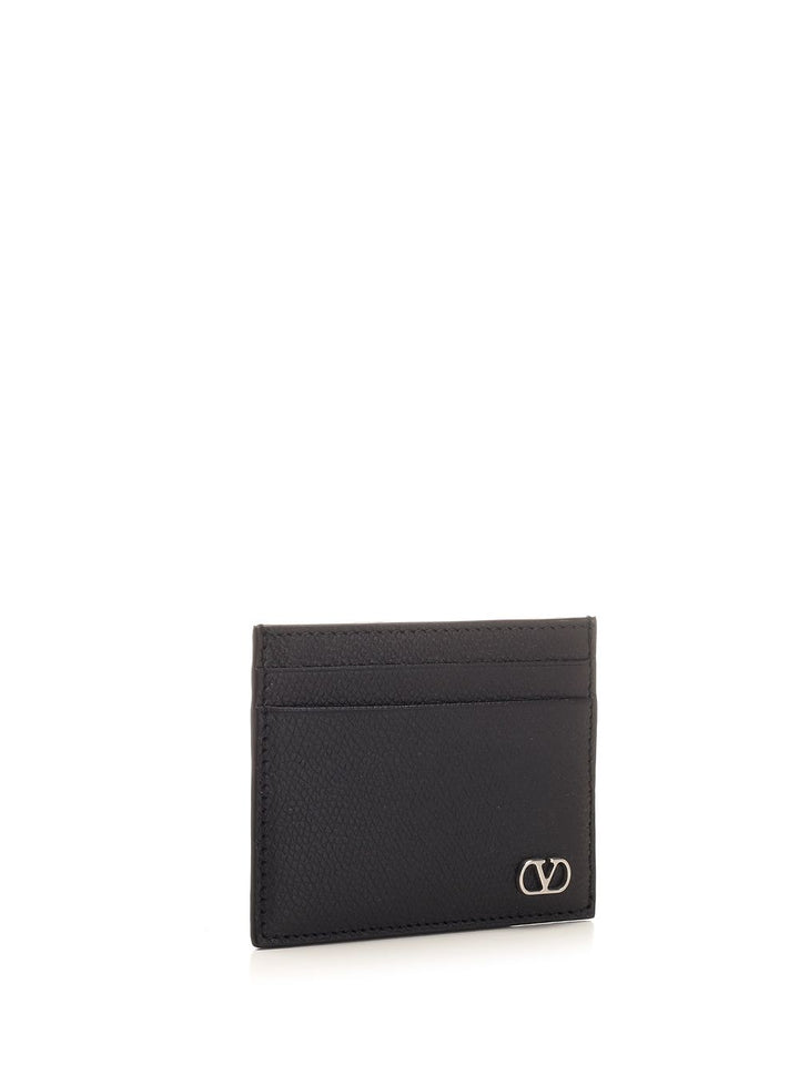 Valentino Garavani Vlogo Signature Card Holder Small leather goods - Black | df8da05a7d7df1d203d6aaca43546b112ef744a9