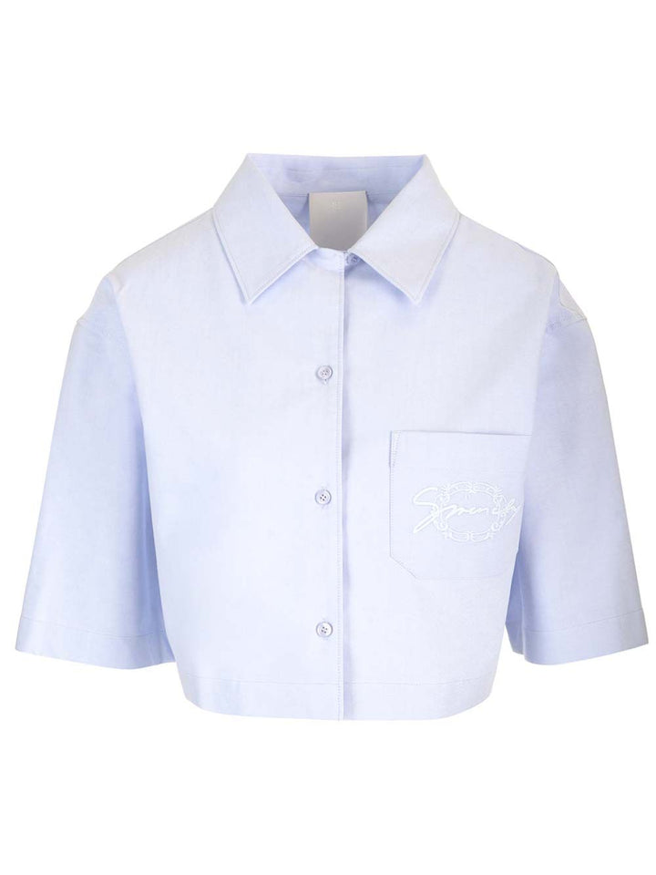 Givenchy Short Poplin Shirt Shirts - Light blue | 818708e2263f2da99e8946d8a31f4bc46a76adc6