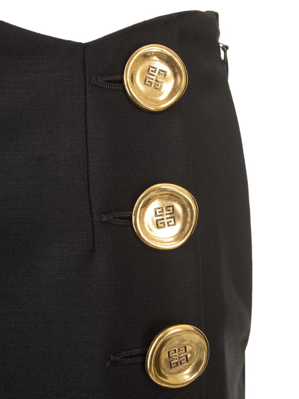 Givenchy Canvas Wool Shorts Trousers - Black | 96367644fe98a5d0c04664cbc2e70c7aa450bc79