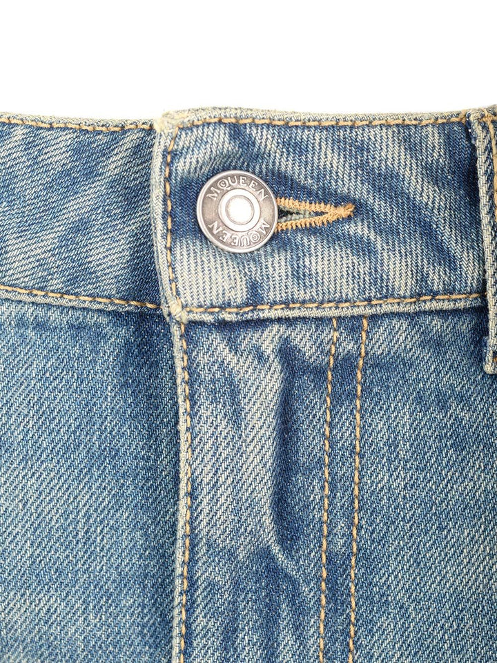 Mcqueen Flared Leg Jeans - Light blue | 78ce551664e3d451e6eda1bad6800c975051e153