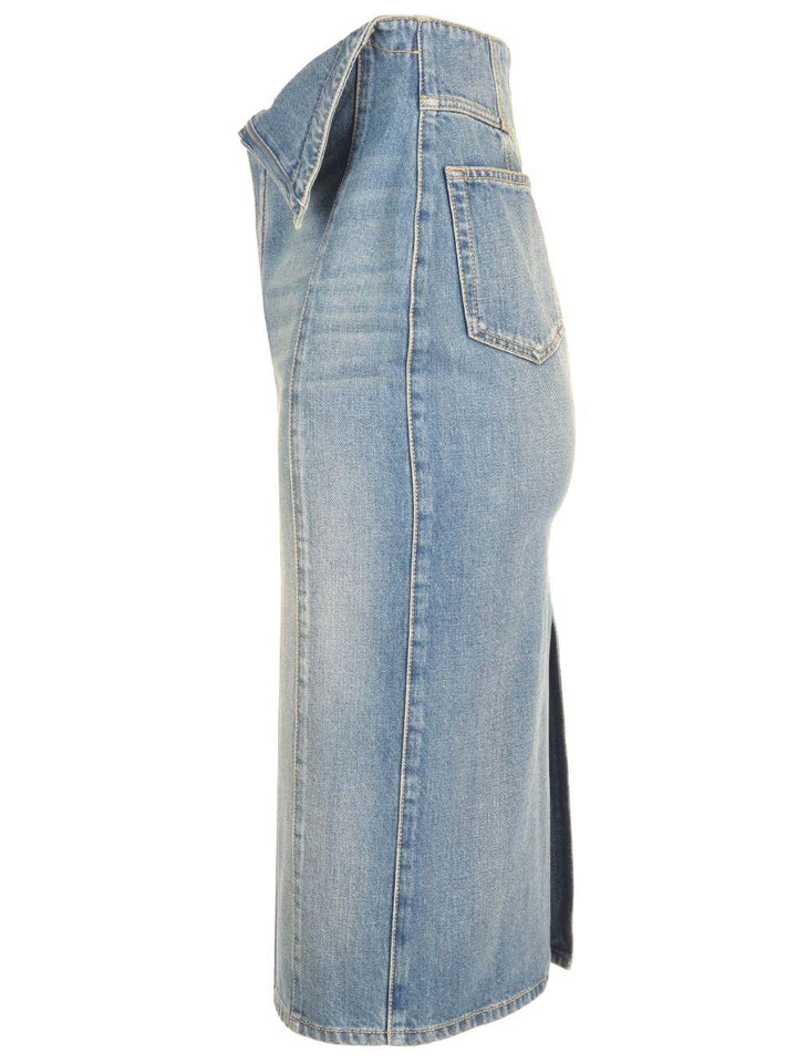 Mcqueen Delavè Denim Midi Skirt Skirts - Blue | 0aba0f834a08e5d9546f02c4d3c3cfd6bd3d455a
