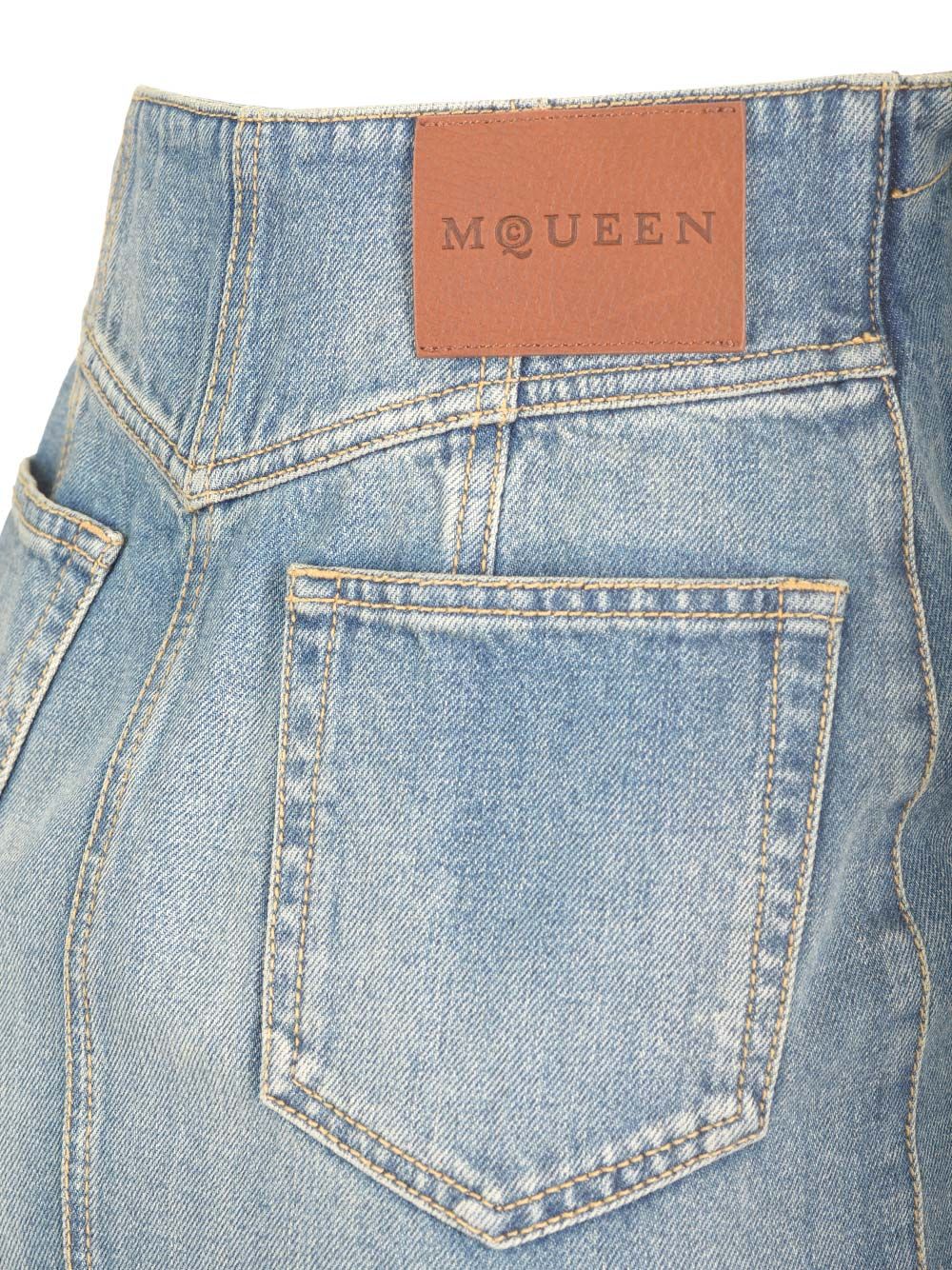 Mcqueen Delavè Denim Midi Skirt Skirts - Blue | 1bf19c128b2bee2a866090bb5a7f70132bc13050
