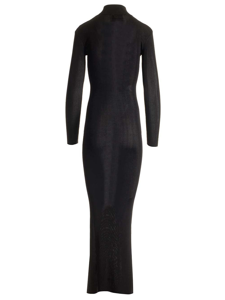 Self Portrait Residency Knitted Maxi Dress Dresses - Black | dadb11d3d073325f0d4a5cf44f27a31b43fbce14
