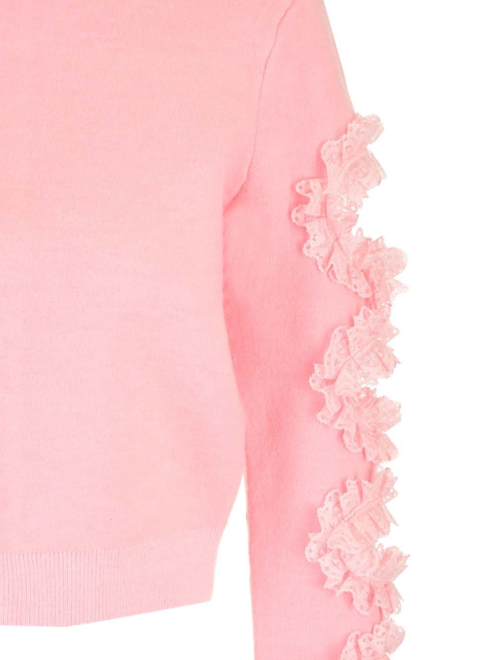 Self Portrait Residency Cut-Out Detailed Cardigan Knitwear - Rose | 644f2685191b900d47dbf5f26ade1924bfd66ab1