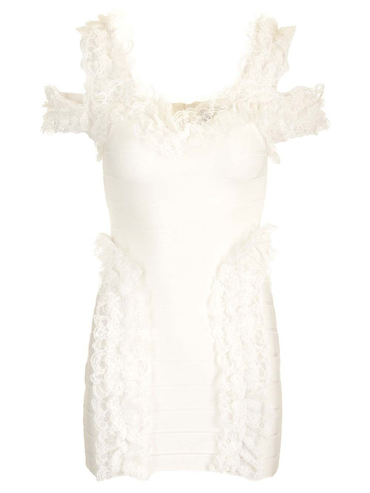 Self Portrait Residency Fitted Mini Dress Dresses - White | f653752e9d8780e7558289da1f1f122ec64f6a37