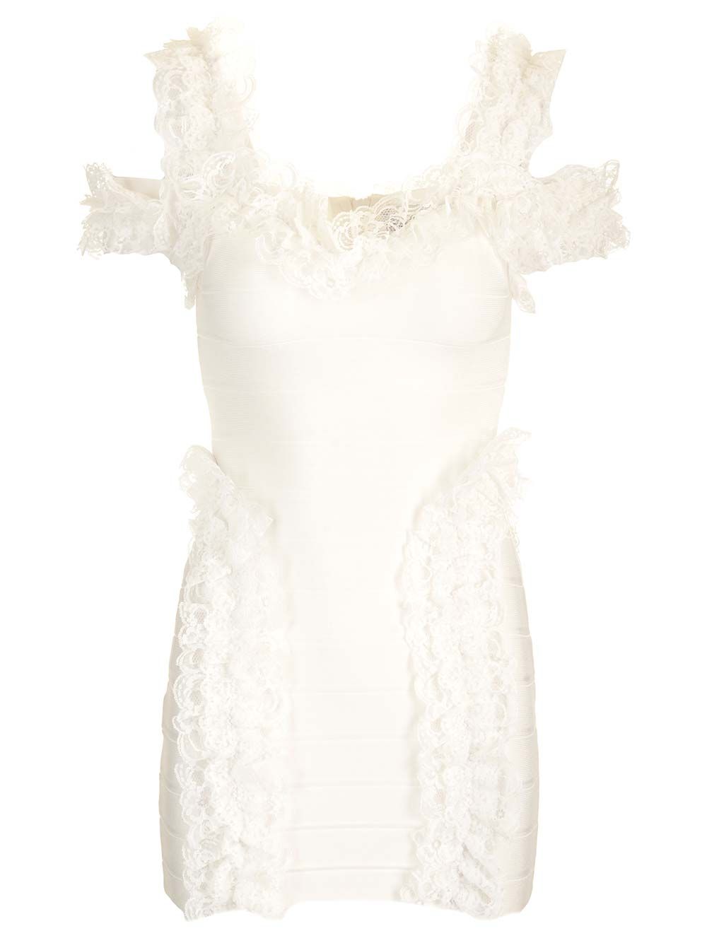 Self Portrait Residency Fitted Mini Dress Dresses - White | f653752e9d8780e7558289da1f1f122ec64f6a37