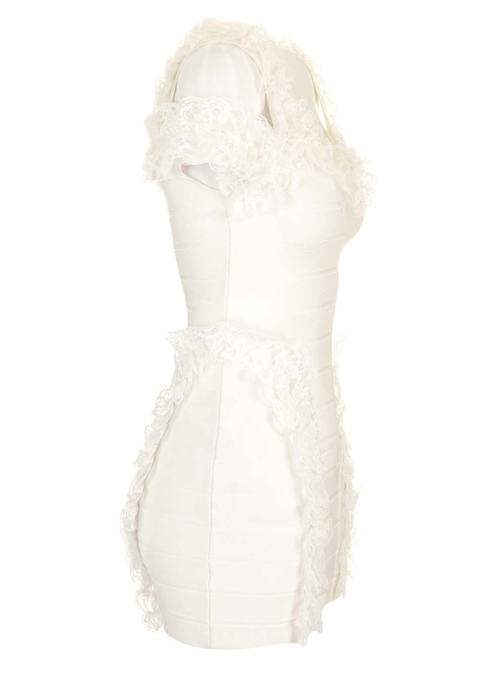 Self Portrait Residency Fitted Mini Dress Dresses - White | f7cff0bc38016644fb8ece283874a7e1a92a7b96