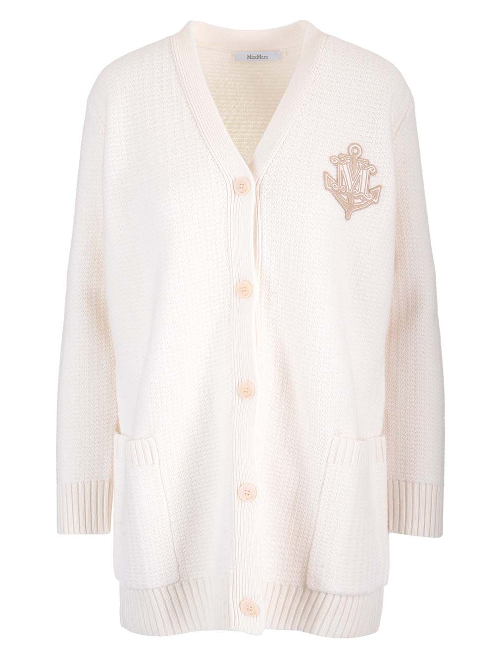 Max Mara Knitted Cardigan Knitwear - White | f75a845e695f6288bf1fd10dcbd9127ec854abf2