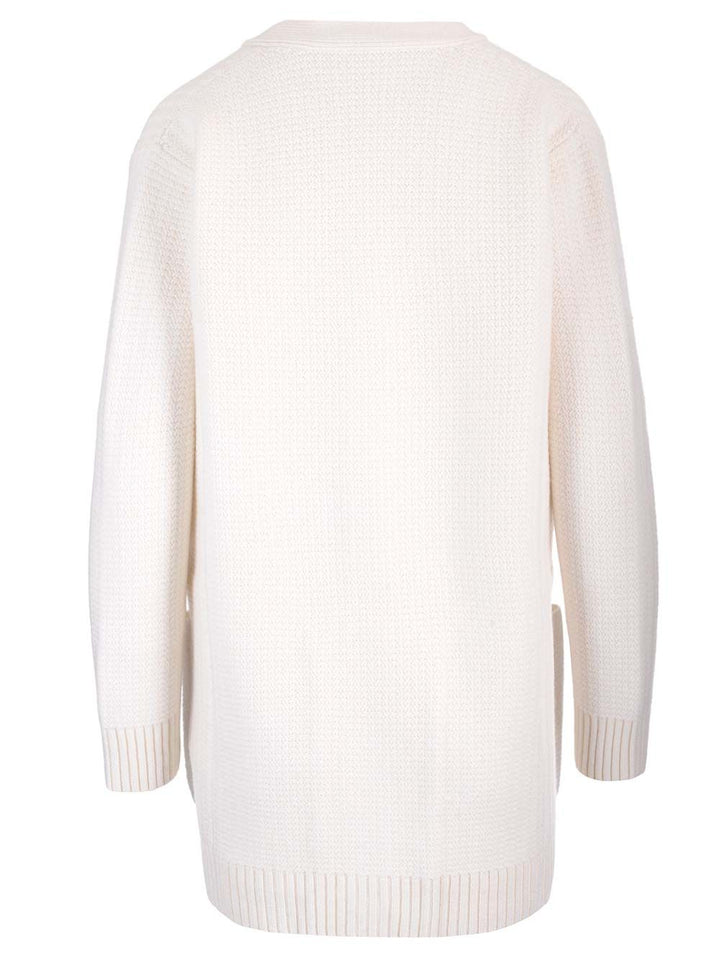 Max Mara Knitted Cardigan Knitwear - White | 5336fafcedbc5ba29f627c50d8b39dd8958533f6