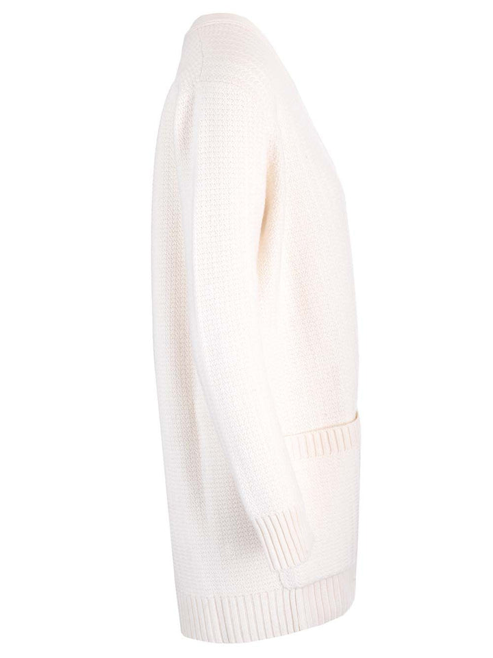 Max Mara Knitted Cardigan Knitwear - White | 7c36b752ceda11a905553d32122877b8ad01288f
