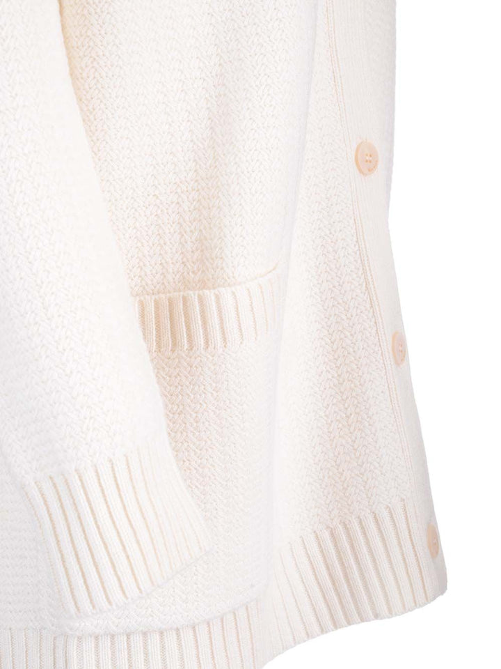 Max Mara Knitted Cardigan Knitwear - White | a5419fe18aa74bf4900abbc3efe70a23dbf9f8e8