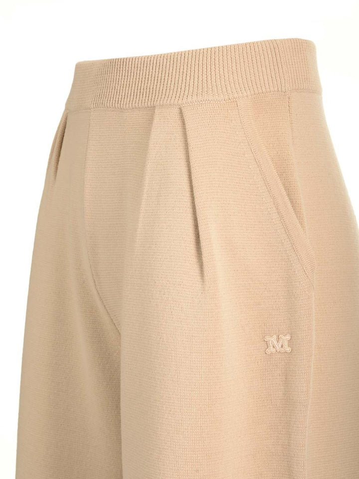 Max Mara Wide Wool Trousers - Beige | a7eb1f6553c74aad3707b159927397836e13ad7c