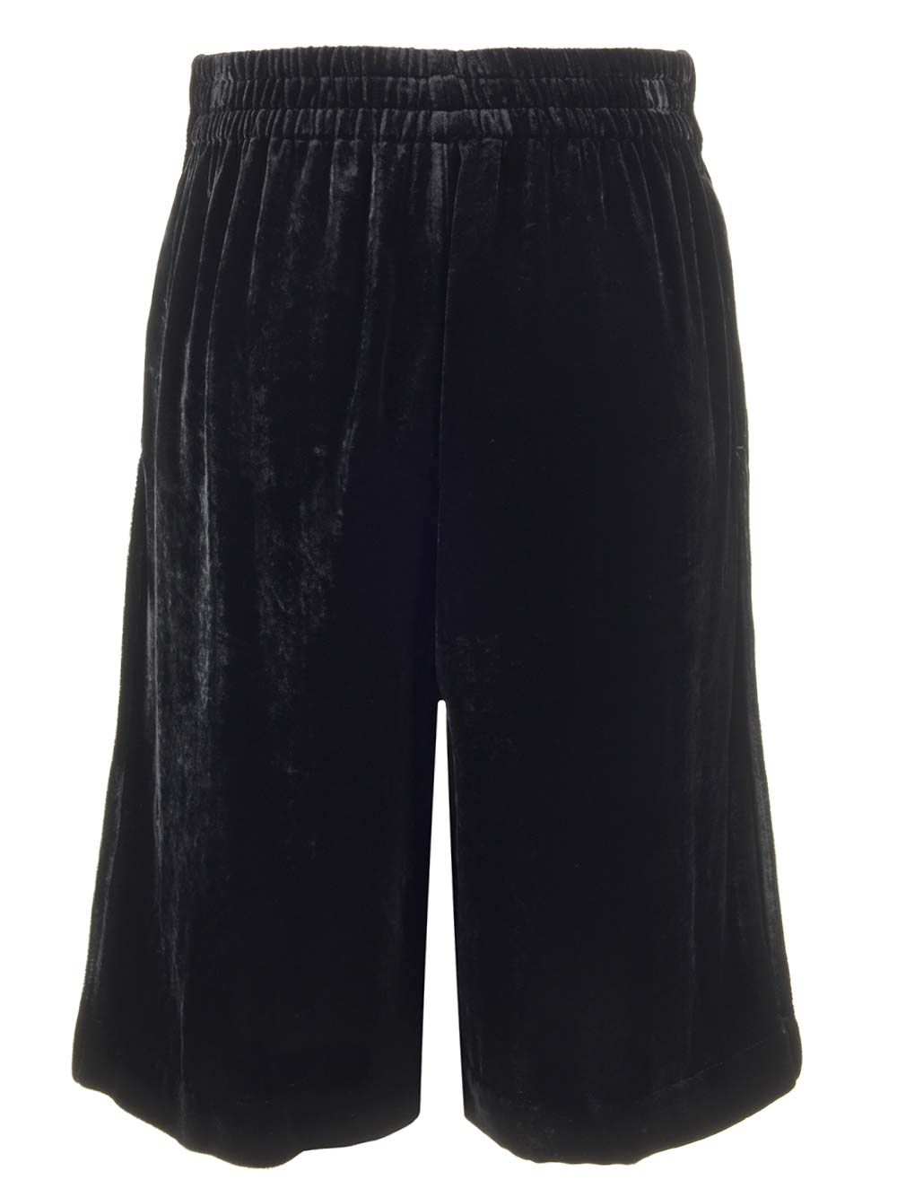 Chloe' Velvet Culottes Trousers - Black | d8f2e2b092f55403ab267085c02deef03b31e5ba